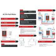 SINOTIMER SDM008 Monitor di potenza digitale multifunzionale CA di tensione e corrente a binario, SDM008