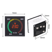 Voltmetro con display digitale a LED per giradischi quadrato SINOTIMER N-72V CA, N-72V