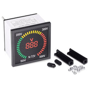 Voltmetro con display digitale a LED per giradischi quadrato SINOTIMER N-72V CA, N-72V