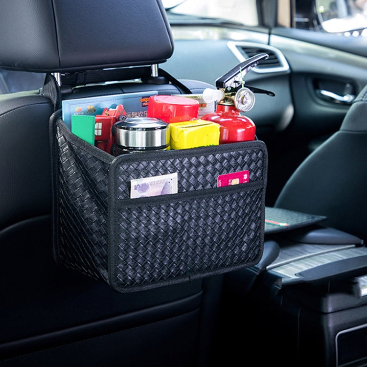 Borsa per la spazzatura appesa all'auto, scatola portaoggetti pieghevole multifunzionale, H611 Woven Pattern, H612 Crocodile Pattern, H613 Litchi Pattern, H615 Oxford Cloth
