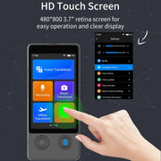 Hishell W12 144 lingue Traduttore vocale AI Traduttore per fotocamera intelligente Dialogo offline Traduzione reciproca in tempo reale, W12