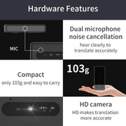 Hishell W12 144 lingue Traduttore vocale AI Traduttore per fotocamera intelligente Dialogo offline Traduzione reciproca in tempo reale, W12