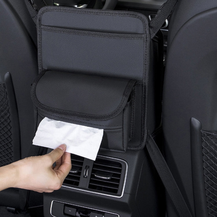 Scatola per fazzoletti per borsa portaoggetti sospesa con tasca in rete per riporre il seggiolino auto, H9160 Black