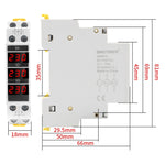 Voltmetro digitale trifase CA SDM010 binario modulare
