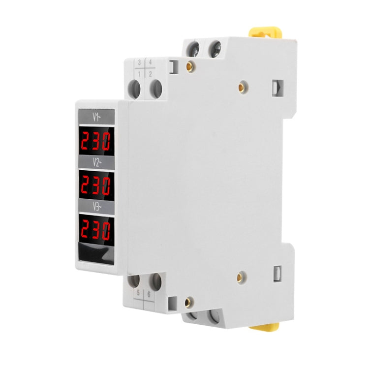 Voltmetro digitale trifase CA SDM010 binario modulare