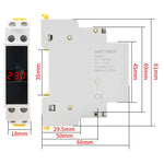 Voltmetro digitale monofase CA guida DIN SDM011
