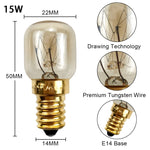 Lampadina da forno resistente alle alte temperature con lampade a cristalli di sale E14, 15W Brass Lamp Head, 25W Brass Lamp Head, 15W Copper Nickel Plating Lamp Head, 25W Copper Nickel Plating Lamp Head