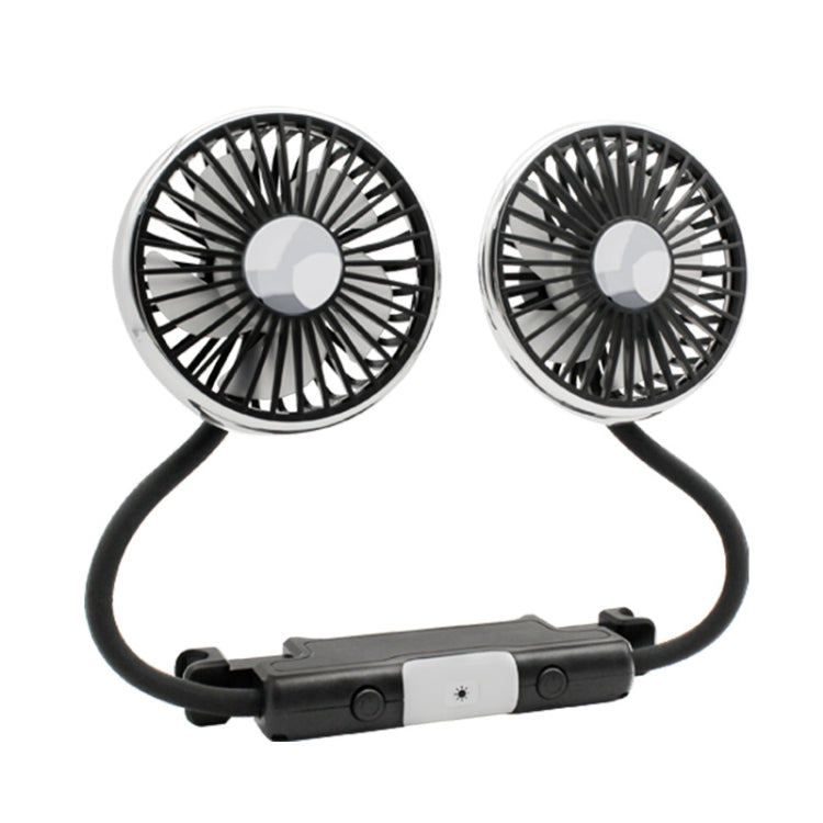 Ventilatore per sedile con tubo flessibile a doppia testa per auto con luce, F310