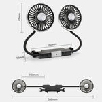 Ventilatore per sedile con tubo flessibile a doppia testa per auto con luce, F310