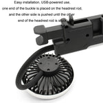 Ventilatore per sedile con tubo flessibile a doppia testa per auto con luce, F310