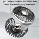Ventilatore per sedile con tubo flessibile a doppia testa per auto con luce, F310