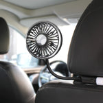 Ventilatore per sedile con tubo flessibile a doppia testa per auto con luce, F310