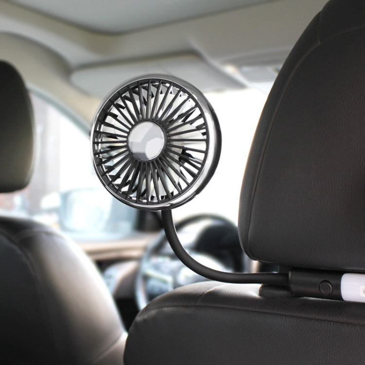 Ventilatore per sedile con tubo flessibile a doppia testa per auto con luce, F310