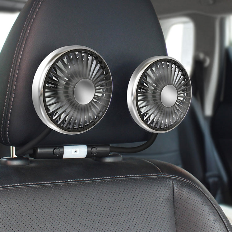 Ventilatore per sedile con tubo flessibile a doppia testa per auto con luce, F310