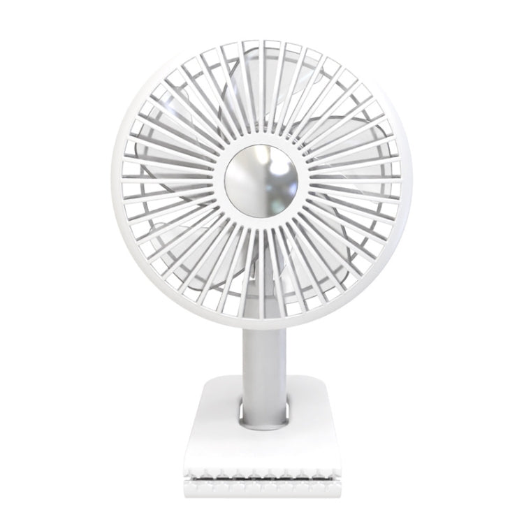 Ventilatore a testa oscillante elettrico ricaricabile a clip per auto con luce
