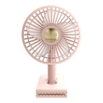 Ventilatore a testa oscillante elettrico ricaricabile a clip per auto con luce
