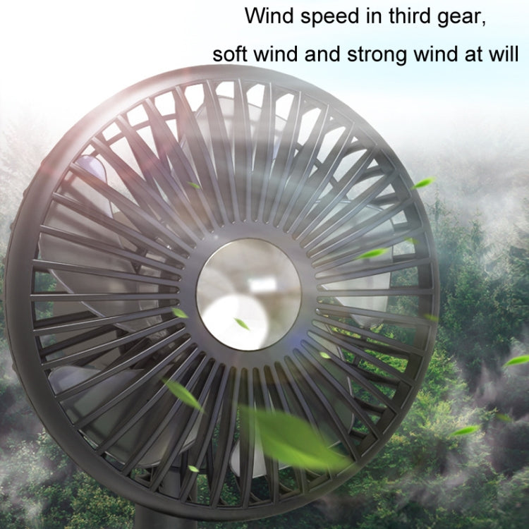 Ventilatore a testa oscillante elettrico ricaricabile a clip per auto con luce