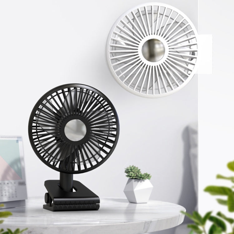 Ventilatore a testa oscillante elettrico ricaricabile a clip per auto con luce
