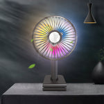 Ventilatore a testa oscillante elettrico ricaricabile a clip per auto con luce