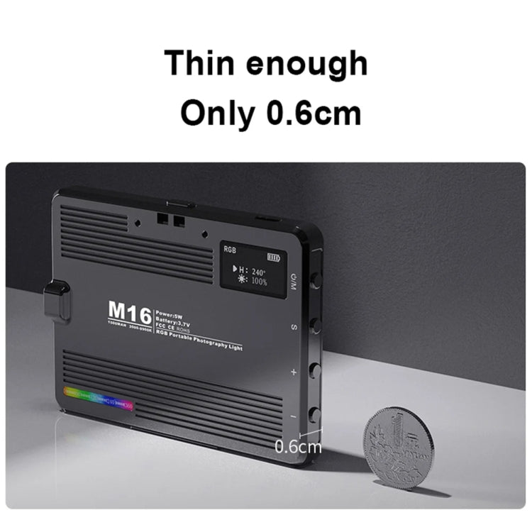 Luce tascabile ricaricabile Mini luce fotografica LED Luce supplementare per riprese all'aperto, Desiontal M15 3 Color Temperature, Desiontal M16 RGB