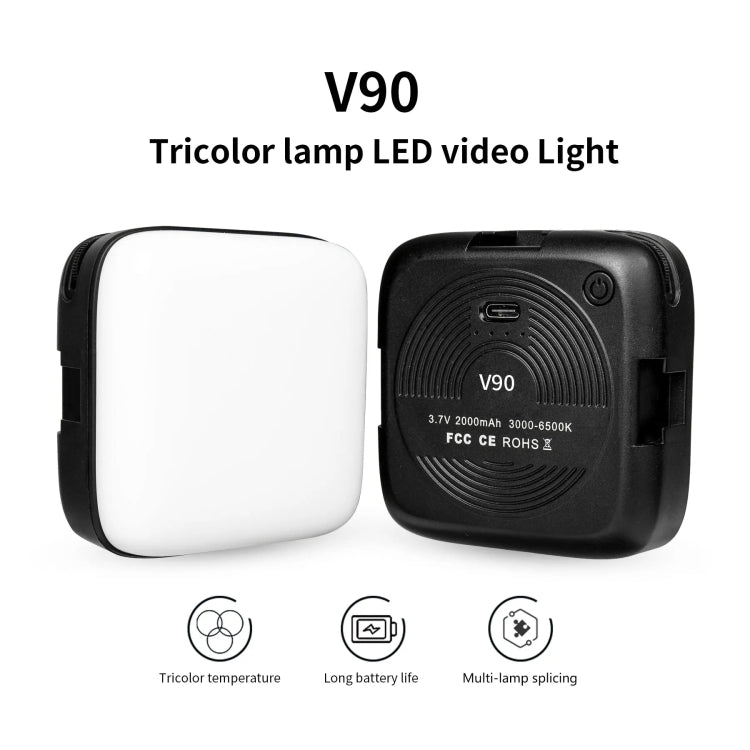 Desiontal V90 Telefono cellulare Live Beauty Fill Light Lampada tascabile a LED con ricarica USB Lampada Tofu, V90