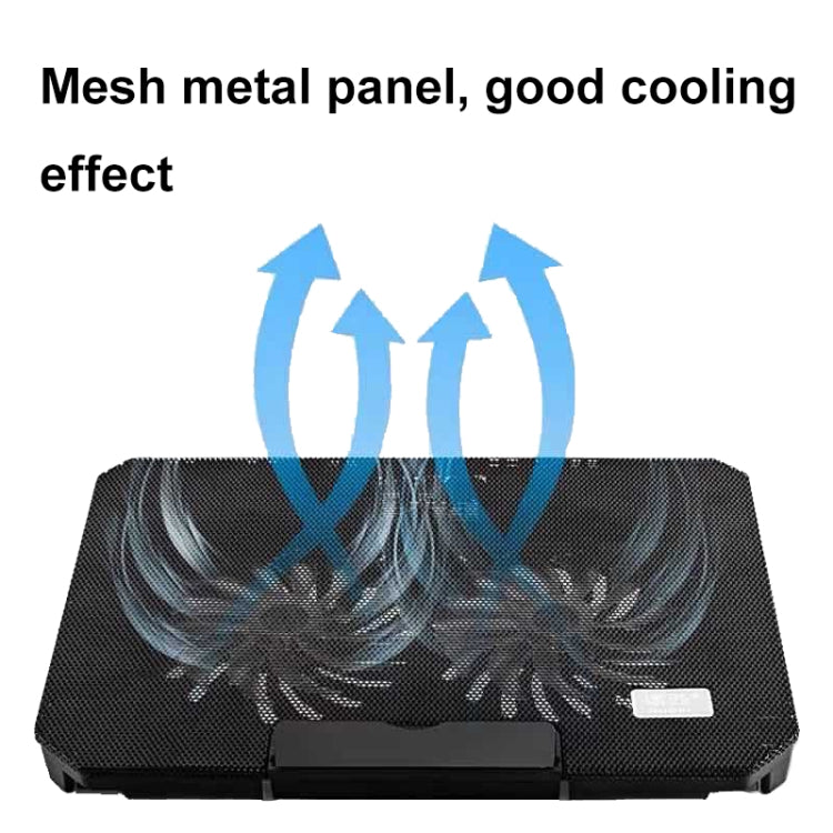 Base con staffa metallica regolabile multi-livello per radiatore silenzioso per laptop NUOXI S200C