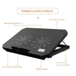 Base con staffa metallica regolabile multi-livello per radiatore silenzioso per laptop NUOXI S200C