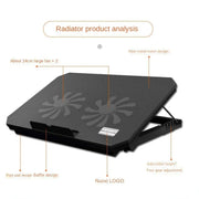 Base con staffa metallica regolabile multi-livello per radiatore silenzioso per laptop NUOXI S200C