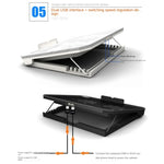 Base con staffa metallica regolabile multi-livello per radiatore silenzioso per laptop NUOXI S200C