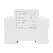SINOTIMER SDM002 Misuratore di tensione e corrente a doppio display CA monofase su guida DIN per uso domestico, 63A Build-In Intestinal Sensor, 100A External Intestinal Sensor