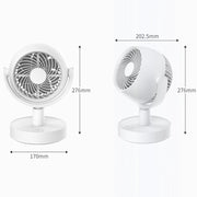 Ventilatore per la circolazione dell'aria da tavolo Ventilatore elettrico muto compatto per ufficio domestico, USB Plug In, Battery Model