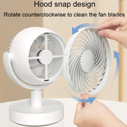Ventilatore per la circolazione dell'aria da tavolo Ventilatore elettrico muto compatto per ufficio domestico, USB Plug In, Battery Model