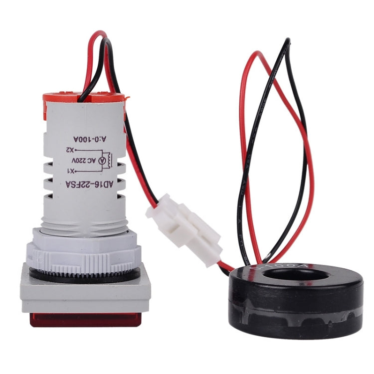 SINOTIMER ST17A Quadrato 22mm LED Display digitale Indicatore di corrente CA Indicatore di corrente 0-100A, ST17A