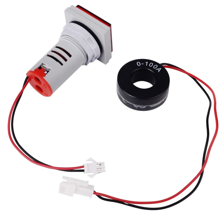SINOTIMER ST17A Quadrato 22mm LED Display digitale Indicatore di corrente CA Indicatore di corrente 0-100A, ST17A