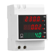 SINOTIMER SDM004 Misuratore di rilevamento multifunzione per tensione CA su guida DIN, corrente, ora, energia elettrica, SDM004
