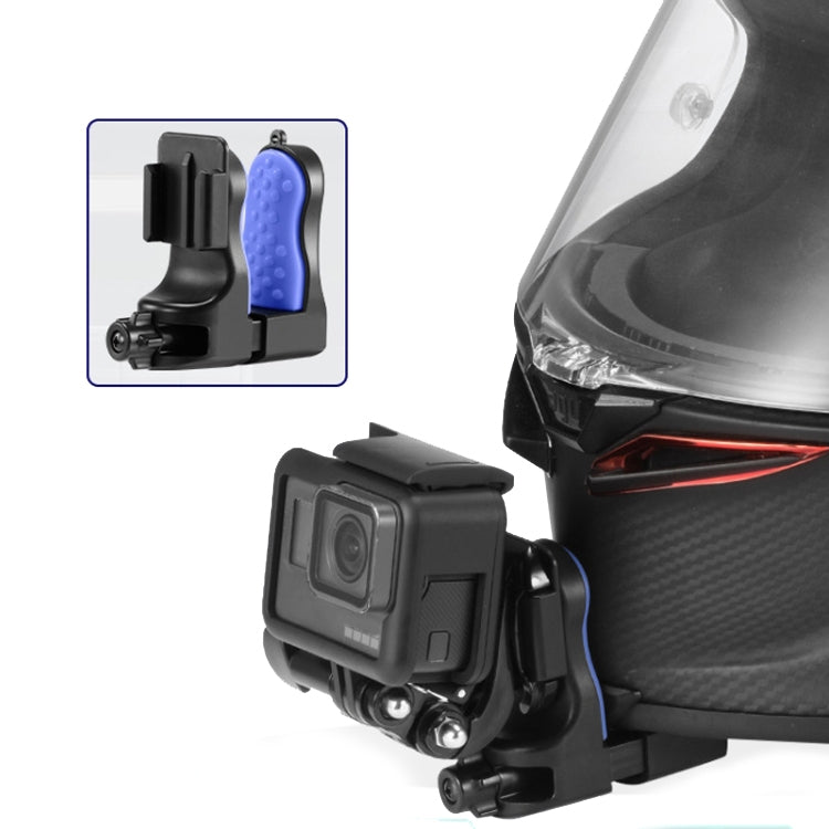 Supporto morsetto casco moto compatibile GoPro e Osmo