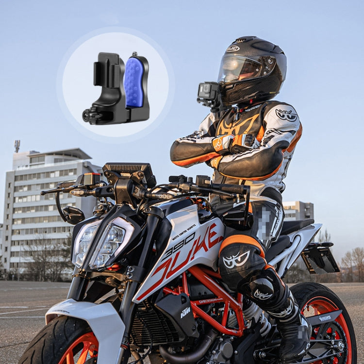 Supporto morsetto casco moto compatibile GoPro e Osmo