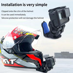 Supporto morsetto casco moto compatibile GoPro e Osmo