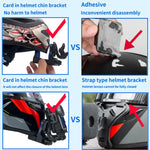 Supporto morsetto casco moto compatibile GoPro e Osmo
