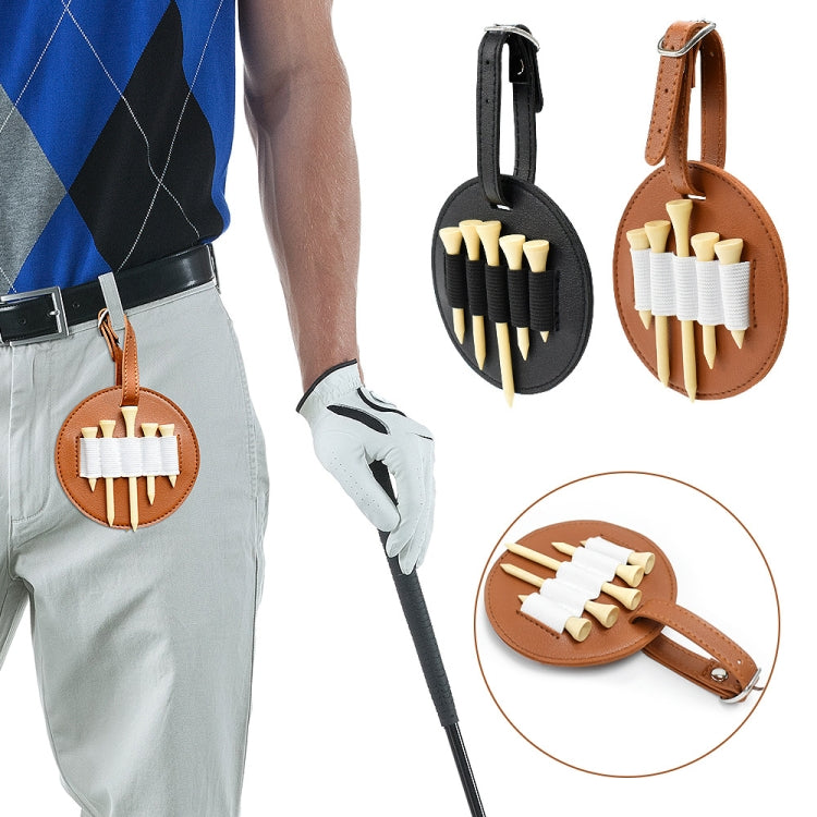 Borsa portaoggetti tascabile con inserto per punte da golf in pelle da appendere alla vita all'aperto, Double-sided Black, Double-sided Brown, Single-sided Black, Single-sided Brown