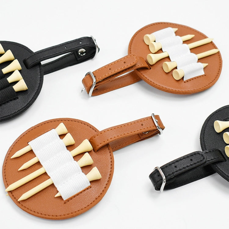 Borsa portaoggetti tascabile con inserto per punte da golf in pelle da appendere alla vita all'aperto, Double-sided Black, Double-sided Brown, Single-sided Black, Single-sided Brown