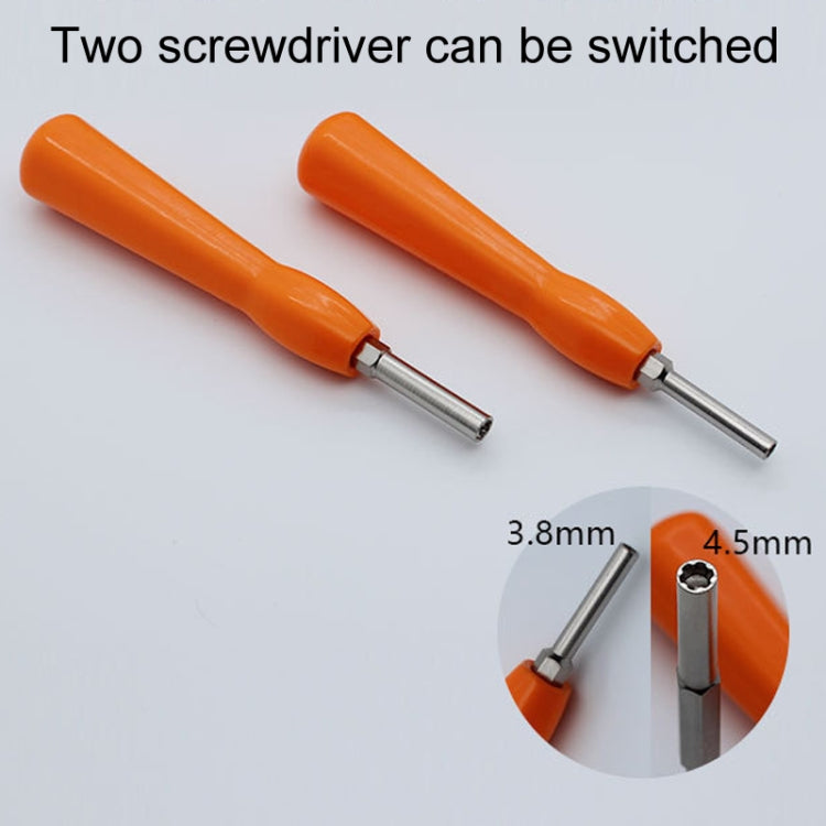 For GBA/NGC/N64/SFC/Wii Game Console Disassembly Tool Screwdriver Socket, 3.8mm/4.5mm 2 In 1