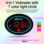 Voltmetro multifunzione per locomotiva Morfayer, rosso, Voltmeter Function, 2 in 1, 4 in 1, 4 in 1 With 7 Color Aperture