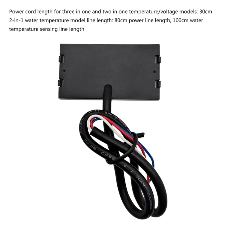 Voltmetro digitale compatto con display a LED, 3 in 1 Red, 3 in 1 Blue, 3 in 1 White, 3 in 1 Green, 2 in 1 Temperature Red, 2 in 1 Temperature Blue, 2 in 1 Temperature White, 2 in 1 Temperature Green, 2 in 1 Water Temperature Red                       ...