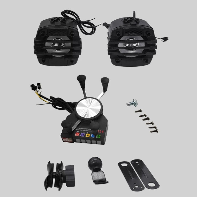 Supporto di ricarica per telefono cellulare per moto con altoparlante Bluetooth MP3