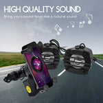 Supporto di ricarica per telefono cellulare per moto con altoparlante Bluetooth MP3