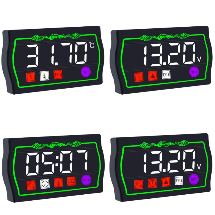 Contagiri multifunzione intelligente per locomotiva Morfayer, 4 in 1 Ambient Temperature Gauge, 4 in 1 Water Temperature Meter, 5 in 1 Ambient Temperature Tachometer, 5 in 1 Water Temperature Tachometer