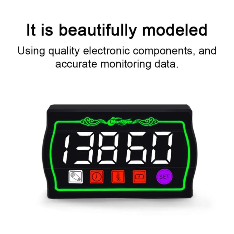 Contagiri multifunzione intelligente per locomotiva Morfayer, 4 in 1 Ambient Temperature Gauge, 4 in 1 Water Temperature Meter, 5 in 1 Ambient Temperature Tachometer, 5 in 1 Water Temperature Tachometer