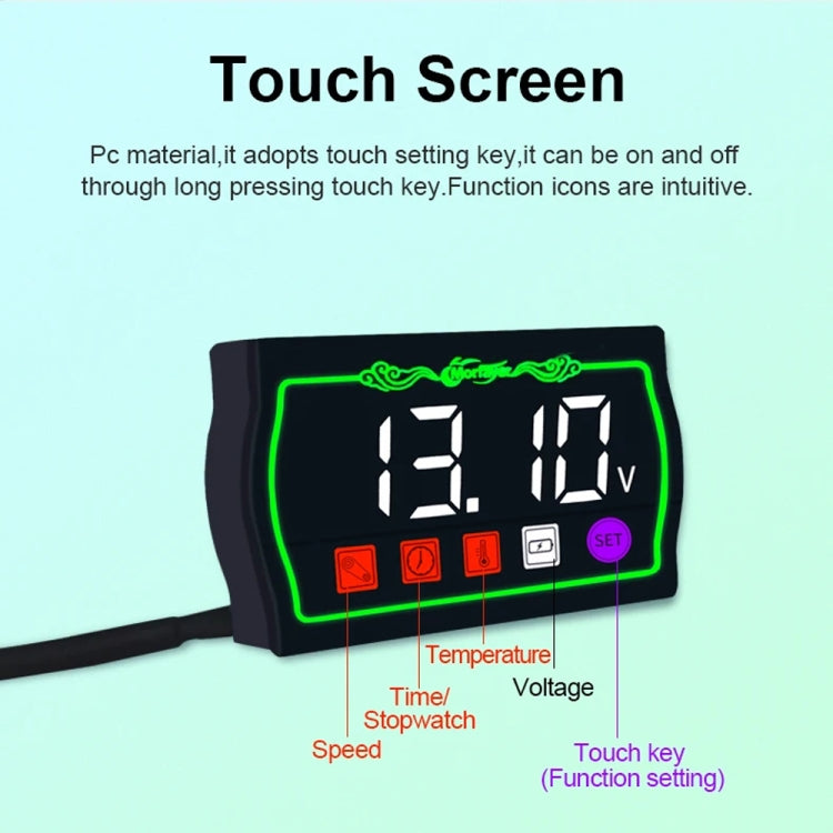 Contagiri multifunzione intelligente per locomotiva Morfayer, 4 in 1 Ambient Temperature Gauge, 4 in 1 Water Temperature Meter, 5 in 1 Ambient Temperature Tachometer, 5 in 1 Water Temperature Tachometer