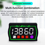 Contagiri multifunzione intelligente per locomotiva Morfayer, 4 in 1 Ambient Temperature Gauge, 4 in 1 Water Temperature Meter, 5 in 1 Ambient Temperature Tachometer, 5 in 1 Water Temperature Tachometer